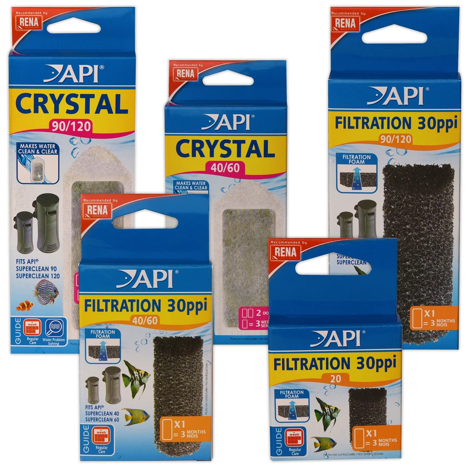 API Superclean Media Crystal Filter Foam Filtration For Rena Aquarium Fish Tank