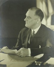 Franklin D. Roosevelt ~ Signed Autographed 14 x 17 Large Photograph ~ PSA DNA