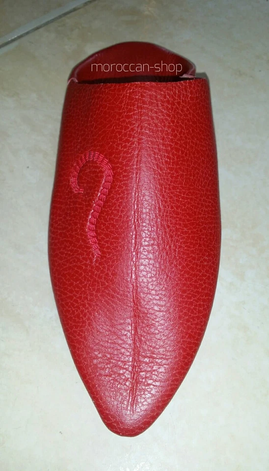 Zapatillas Babouches Tradicionales Marroquíes para Hombre Hechas a Mano Cuero Original Foto 3 de 4