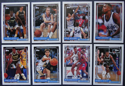 1992-93 Topps Series 1 Orlando Magic Team Set Of 8 Basketball Cards