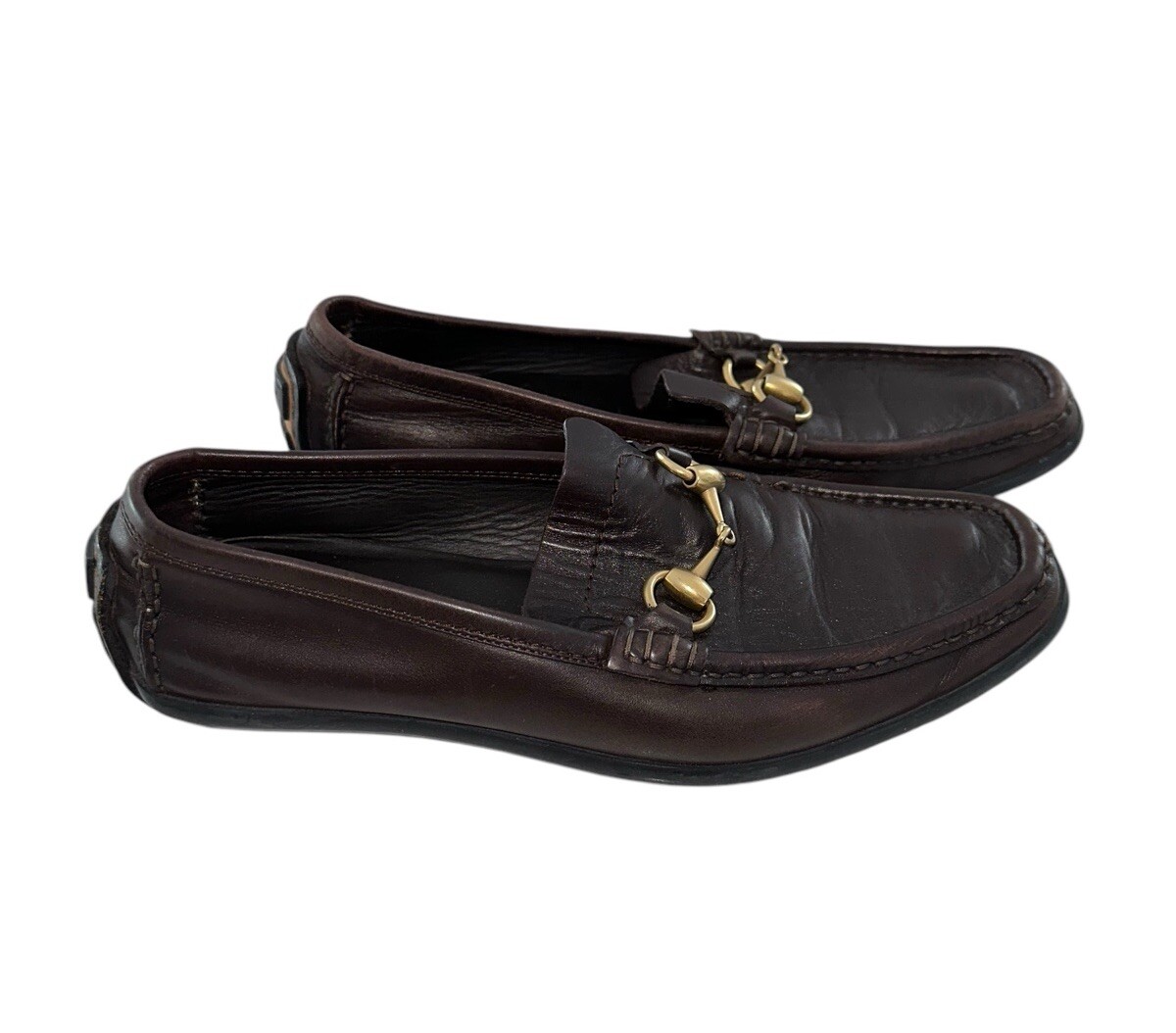GUCCI Men's Princetown Flat Horsebit Leather Loafers Shoes