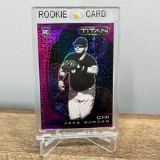 Jake Burger RC Purple /99 2022 Panini Chronicles Titan Purple Mojo Prizm #13 /99