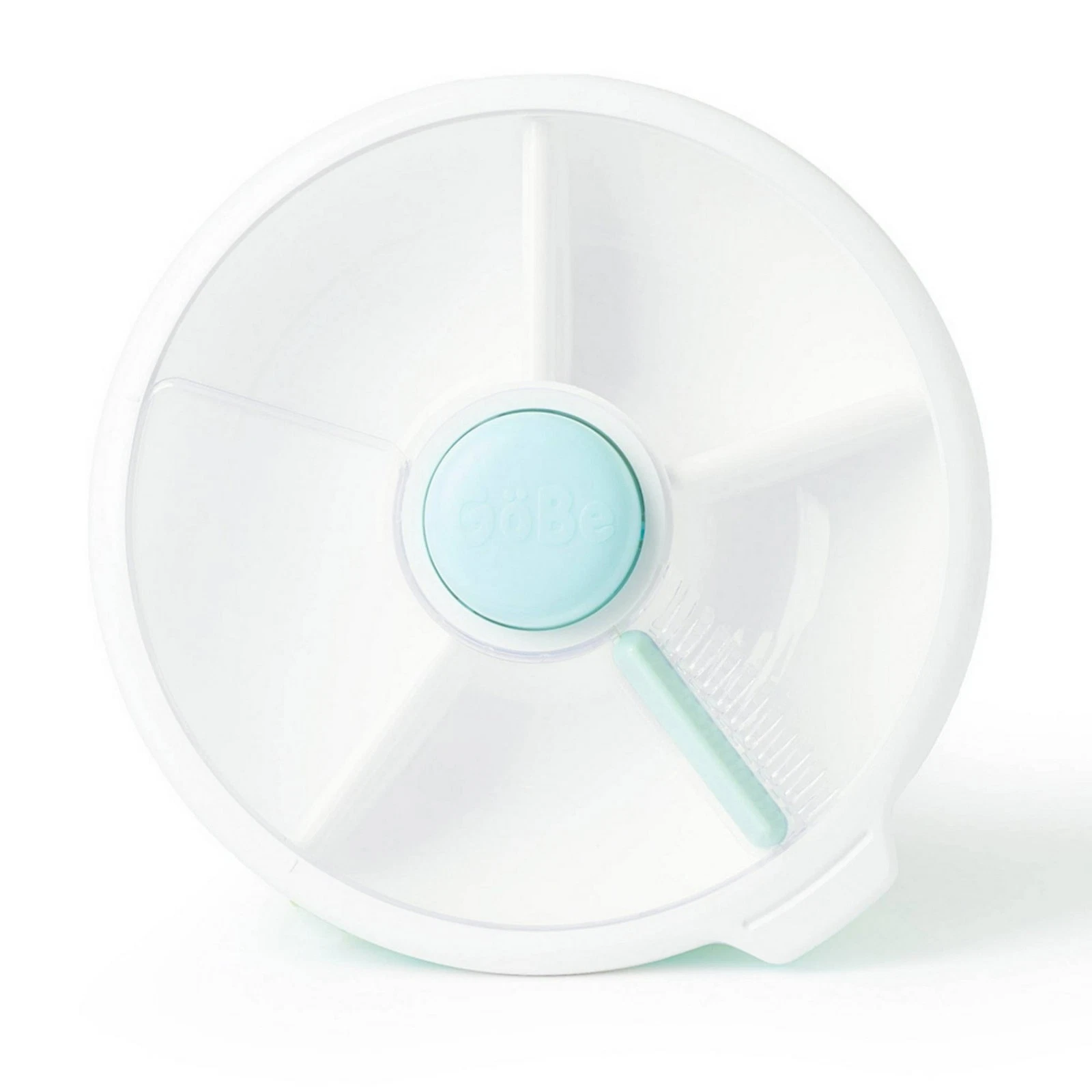 GOBE KIDS' LARGE SNACK SPINNER SLIDE LUNCH FOOD STORAGE CONTAINER - MACARON BLUE