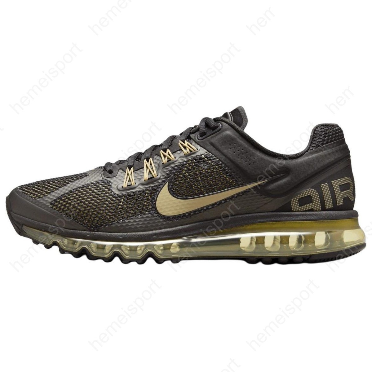 Nike Air Max 2013 Black Flat Gold HQ1927-001 | eBay