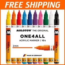 Acrylic Paint Markers - 2mm Tip, 10 Pack