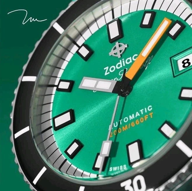 Reloj Automático Zodiac Super Sea Wolf Compresión Buzo RefZO9305 Hecho en Suiza Nuevo en Caja Foto 3 de 4