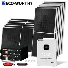 ECO-WORTHY 10KW Output 9.36KWH Off Grid Solar System Complete Kit for Home