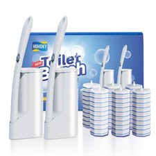 Disposable Toilet Brush Cleaning System, Two Sets of Wands and 60p Refills Pa...