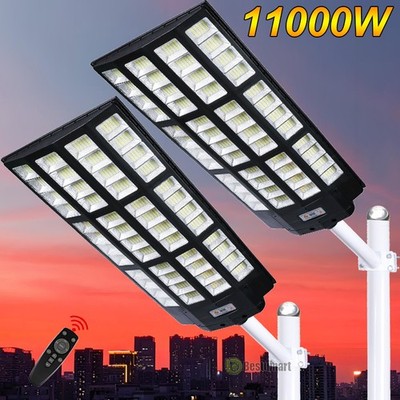 11000W Commercial Super Large Home Solar Street Lights High Intensity Dusk-Dawn