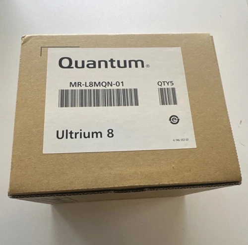 Quantum 5-pack MR-L8MQN-01 LTO Ultrium 8 12TB/30TB Tape and Data Cartridge
