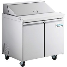 36" 2 Door Stainless Steel Refrigerated Sandwich Prep Table