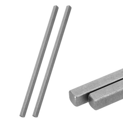 2Pcs 3/8''x3/8''x11.8'' 45# Cold-Drawn Square Steel Key Stock Rod
