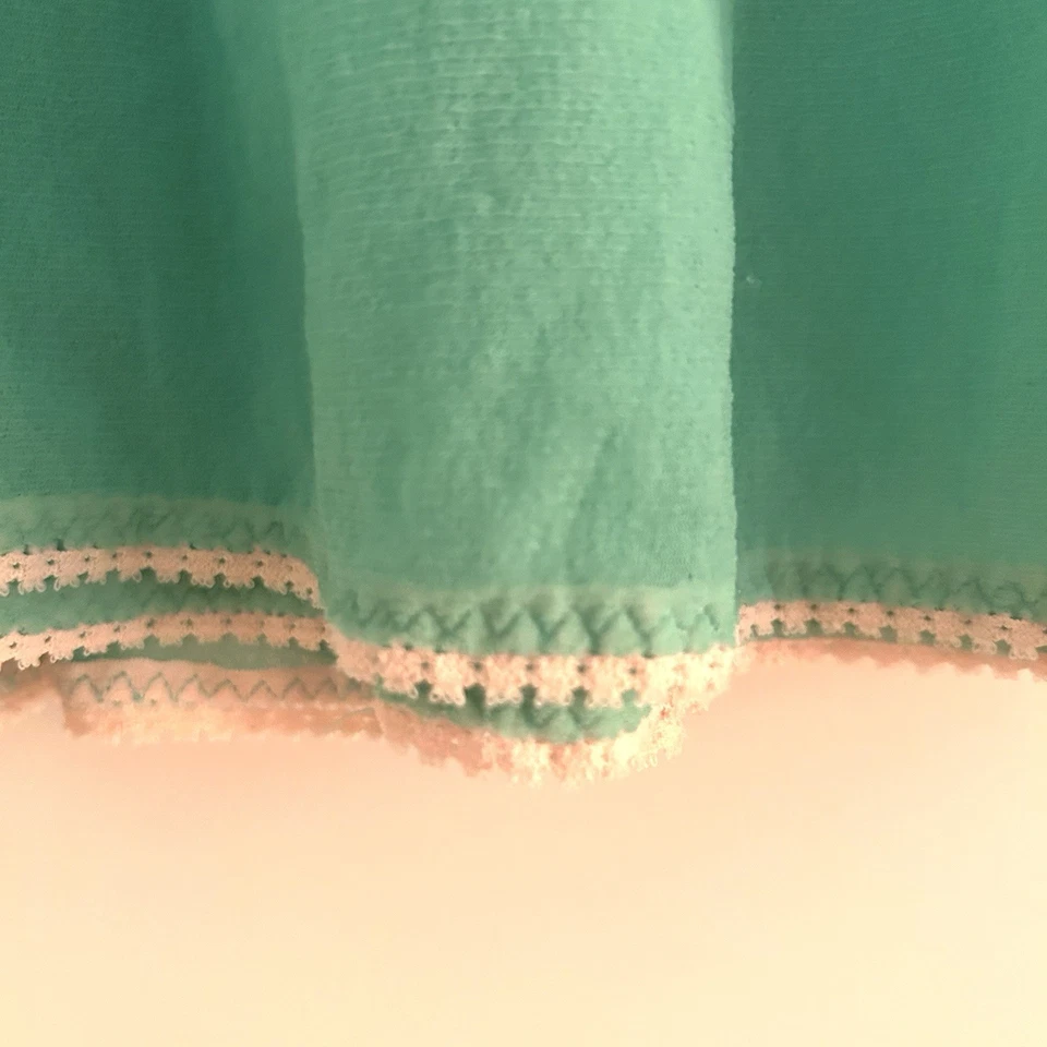 Camisón On Gossamer Babydoll Chemise verde espuma de mar ligero forrado ribete de encaje Foto 3 de 4