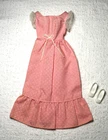 Vintage Barbie Sweet 16 Pink Polka Dot Dress and White Shoes 1970's