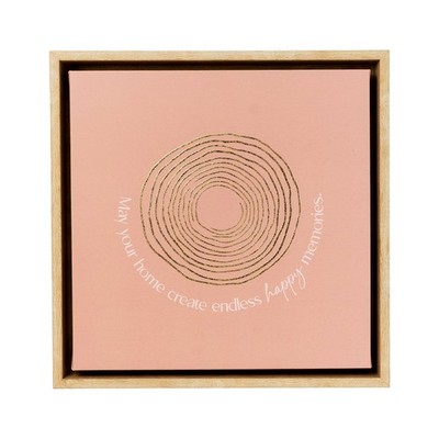 Gerahmte Leinwand Wandbild - Möge Ihr Zuhause endlose glückliche Erinnerungen schaffen 34 x 34 cm