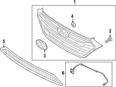 Genuine Hyundai Lower Grille 86561-D3510