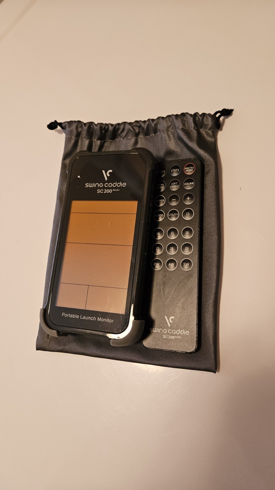 Swing Caddie SC200 Plus+ ~ Portable Launch Monitor ~ with Remote & Carrying Case