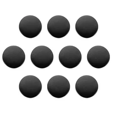 10pcs Metal Round Buttons 18mm Alloy Flat Sewing Buttons, Solid Black