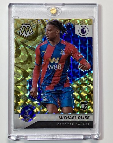 2021-22  Mosaic Premier League Michael Olise #136 Reactive Gold Mosaic Prizm RC