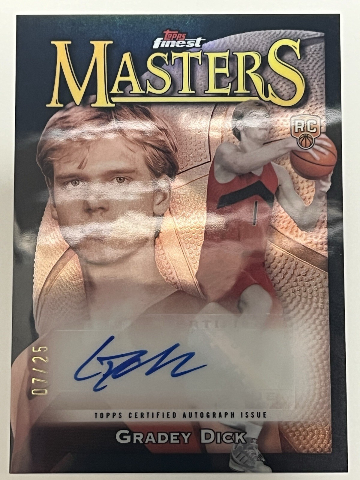 Gradey Dick 2023-24 Topps Finest Masters Auto Black Refractor /25 #MA-GD KG