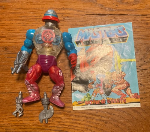 1985 Roboto Complete Vintage MOTU Figure w/ Comic