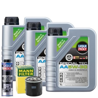 Motoröl 5W30 LIQUI MOLY Special Tec Aa 3L +MANN Ölfilter +Spülung