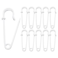 20Stk Sicherheitsnadeln 63Mm Gebacken Weiß FüR Kleidung