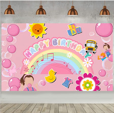 Cute Kids Happy Birthday Backdrop Photo Party Decor Background Supplies Props