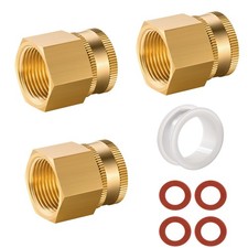 Brass Garden Hose Adapter, 3/4" GHT Female x 3/4" NPT Female Swivel Connector...