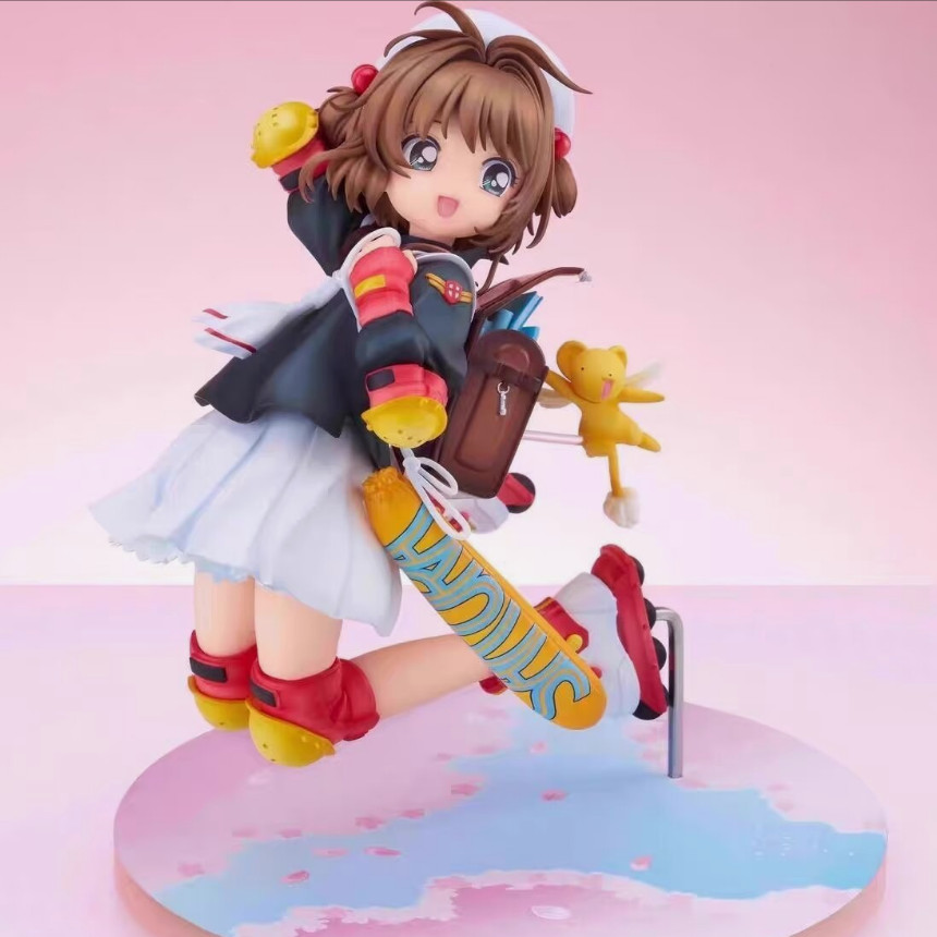 Anime Sakura Kinomoto Figure Collection Statue Cardcaptor Sakura Model Toy 19cm！