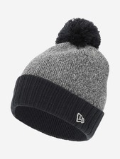 New Era Woolen Bobble Ski Winter Hat Beanie Knitted Grey / Dark Navy