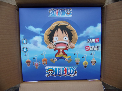 ONE PIECE Pocket Hero - Chibi Serie Schlüsselanhänger versiegelte Schachtel mit 12 Luffy Usopp Nami