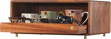 Wooden Coffee Station Storage Rack with Drawers Cup Rack, Coffee Machine