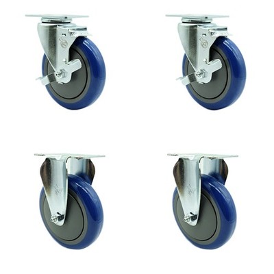 Cambro UPCS400CK Ultra Pan Carrier Caster with 2 Rigid Replacement Set - SCC