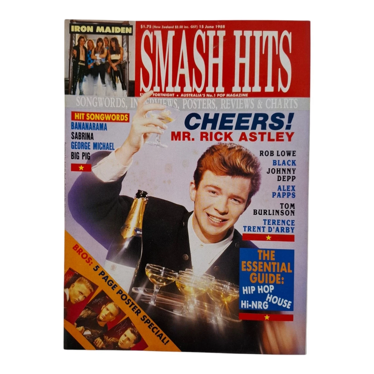 Smash Hits Magazine Australia June 1988 Rick Astley / Rob Lowe | eBay