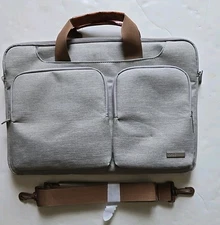 NEW Lacdo Laptop Shoulder Bag Sleeve Case Canvas Gray MacBook 16" Pro M3 M2 M1 