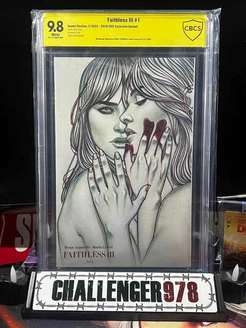 CBCS 9.8 FAITHLESS III #1 Jenny Frison B&W Exclusive SIGNED SLAB