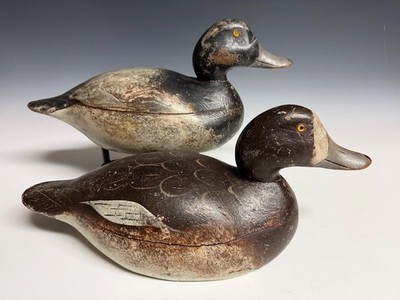 Mason Decoy Company Premier Grade Bluebill Pair All Original Paint 1910