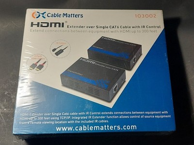 Cable Matters HDMI Extender Over CAT 6 With IR Control - 103002 - NEW IN BOX