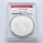 2014-(S) S$1 Silver American Eagle Graded by PCGS as MS70 San Francisco