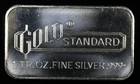 Engelhard GOLD STANDARD Silver One Oz Silver Bar Rare Low Mintage! Vtg Pebble