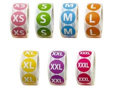 3500 PCS Clothing Size Stickers Labels