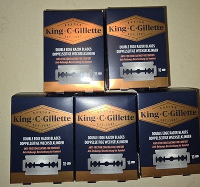 King C Gillette Rasierklingen 5x10Stück Neu & OVP