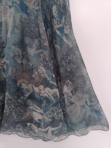 Alba Moda Women's Mini Skirt W 28 in Blue Graphic 100% Other Short Mini - Picture 2 of 5