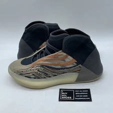Size 9.5 - adidas Yeezy Quantum Flash Orange Black Brown Suede (GW5314)