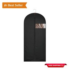 PEVA 62-Inch Suit Cover with Transparent Window - Protective Clothing Storage