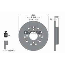 Bremsscheiben + Beläge hinten für Citroen C3 4 CC C4 X BD | 707089
