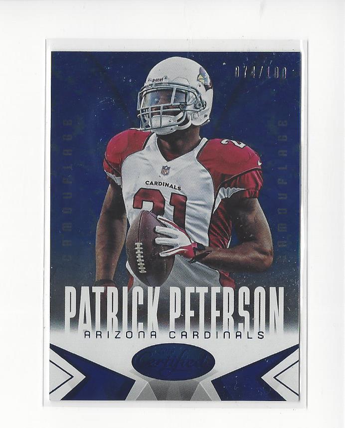 2014 Certified Camo Blue #4 Patrick Peterson Cardinals /100 