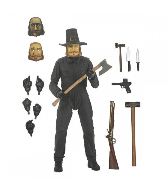 Figurine articulée John Carver Thanksgiving NECA 18 cm en PVC haute qualité premium