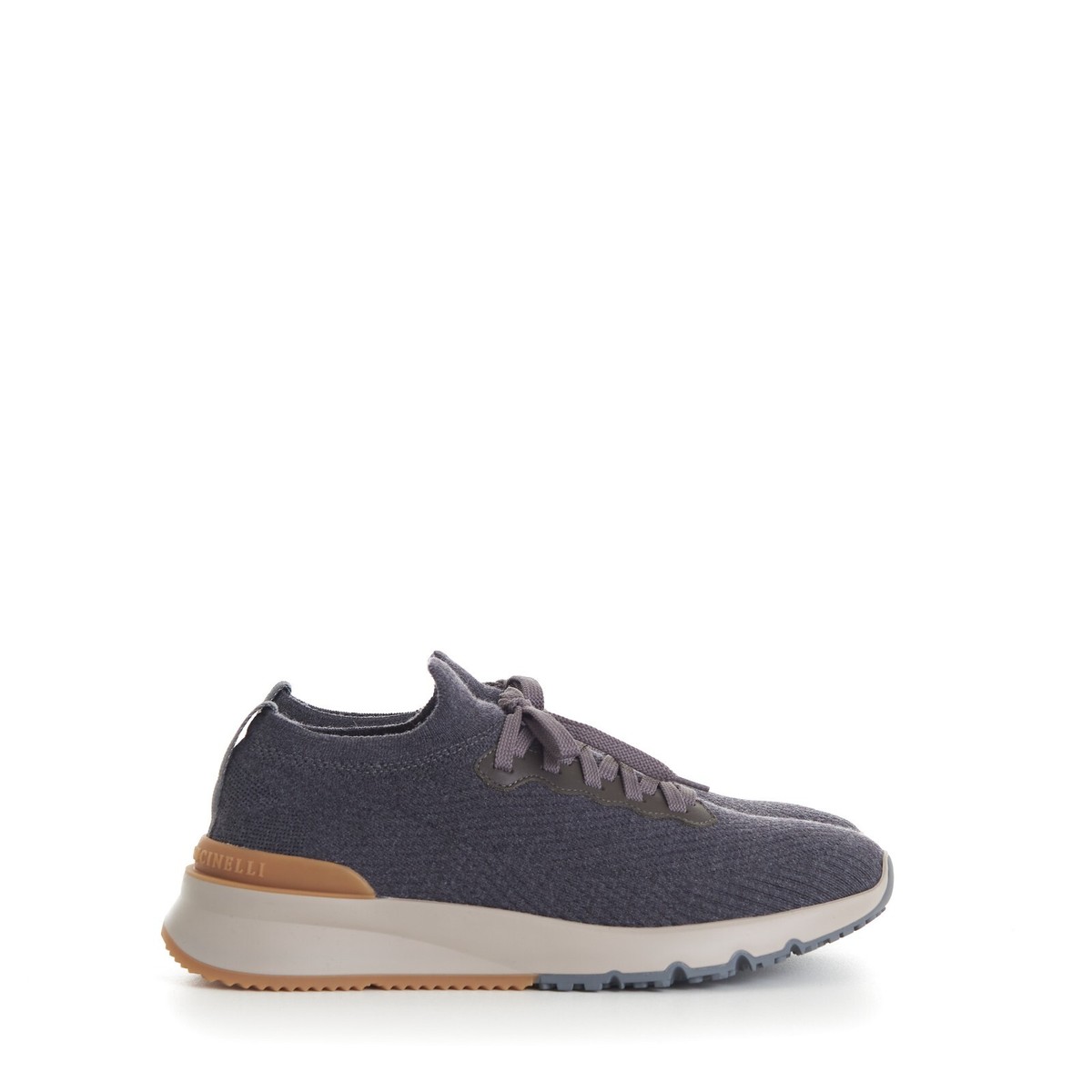 BRUNELLO CUCINELLI グレー スニーカー イタリア製 Knit runners for Man in Grey | Brunello Cucinelli